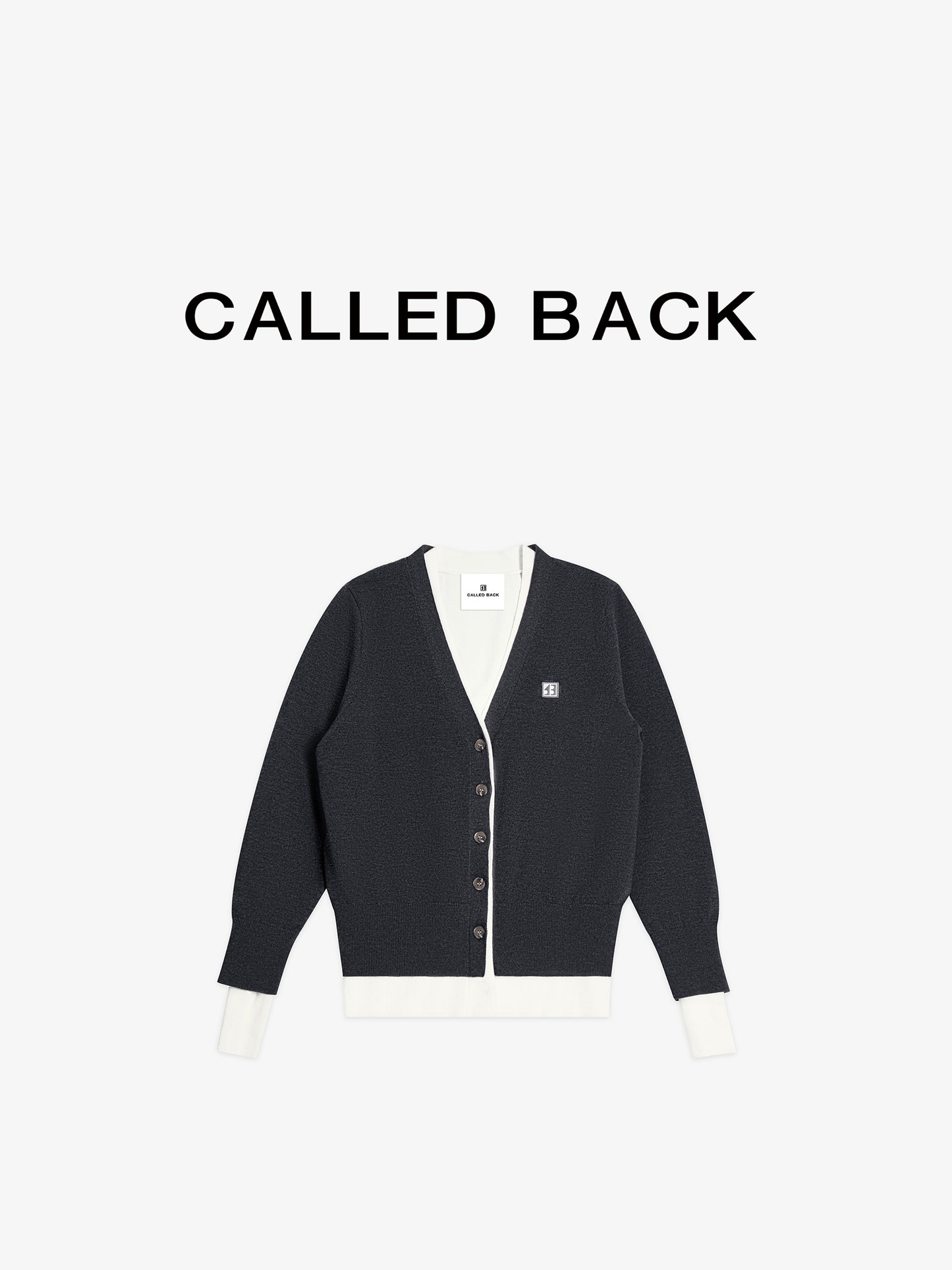 Women's layered-look knit cardigan
