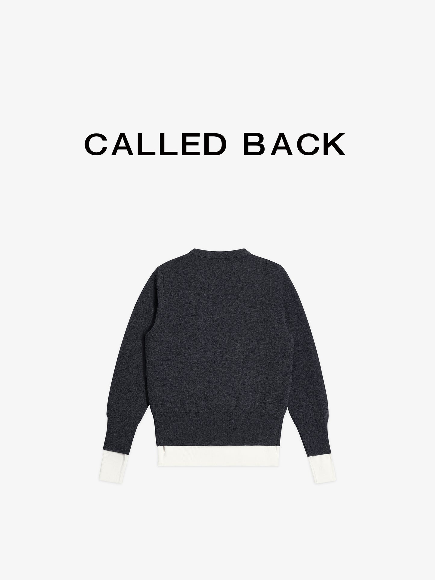 Women's layered-look knit cardigan