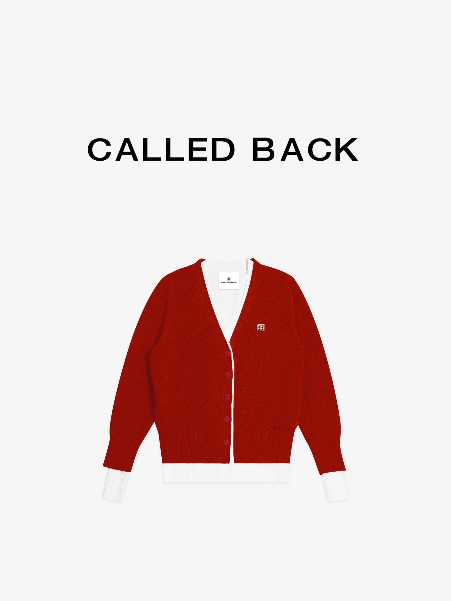 Women's layered-look knit cardigan