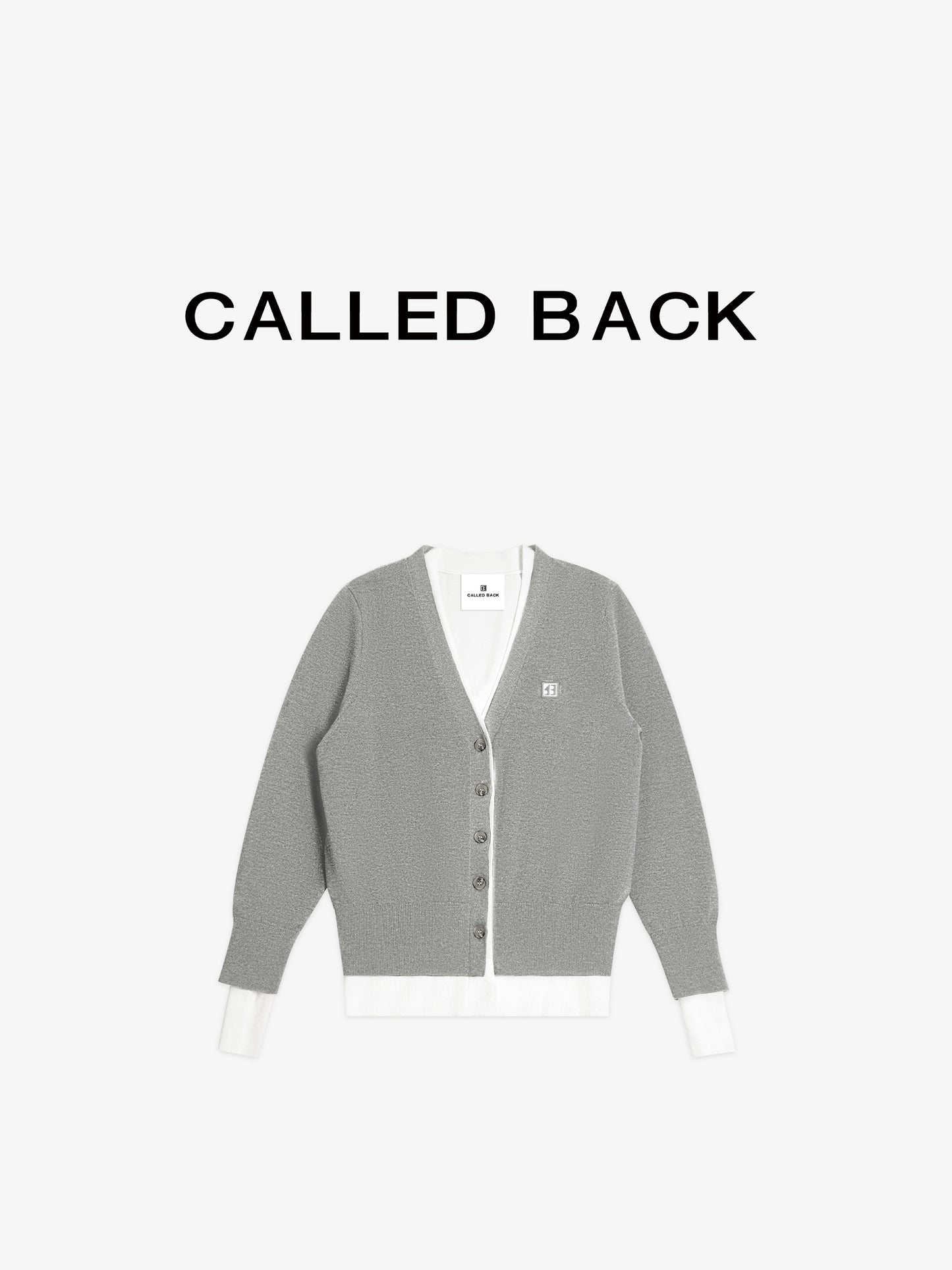 Women's layered-look knit cardigan