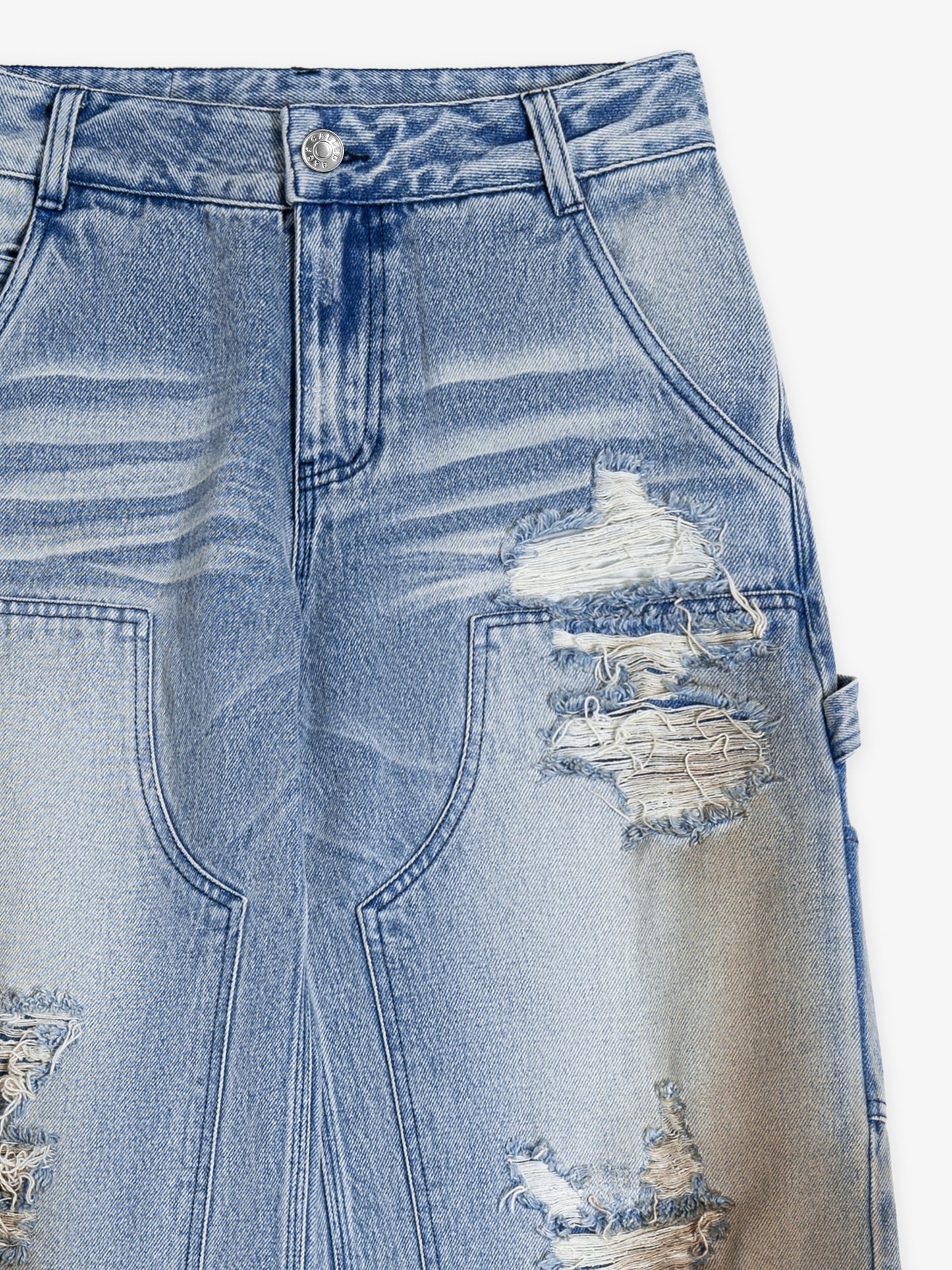 Ripped jeans with wash effect