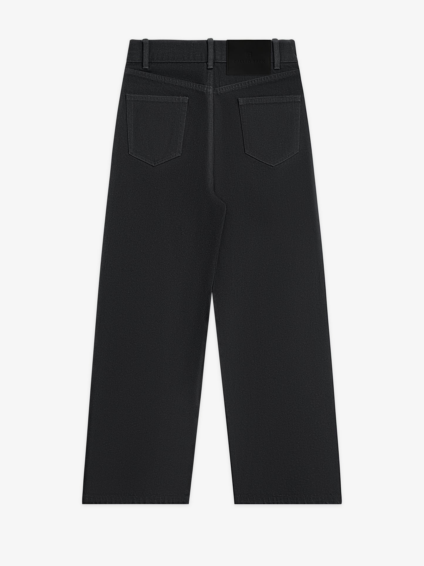 Black Straight-Leg Denim Pants
