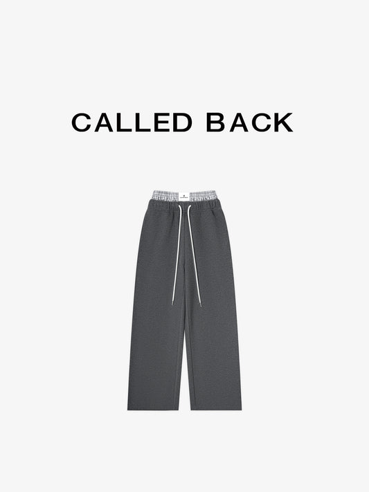 Gray Drawstring Pants