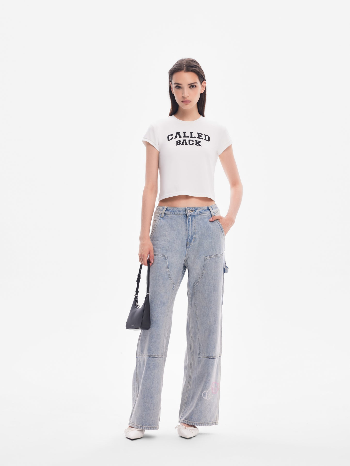 Letter Print Slim-Fit Tee
