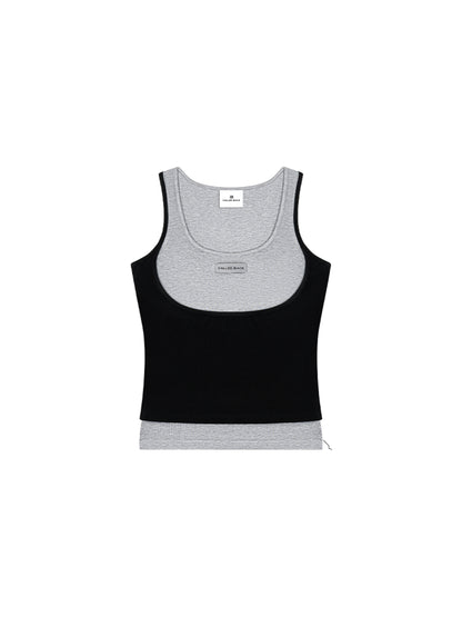 Layered-Look Sleeveless Top
