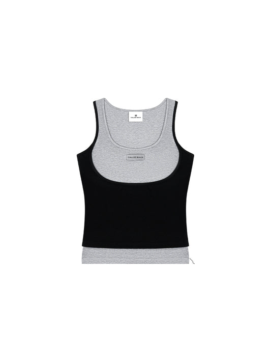 Layered-Look Sleeveless Top