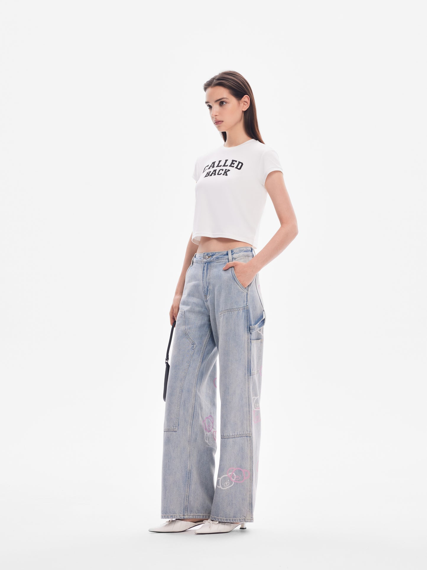 Letter Print Slim-Fit Tee