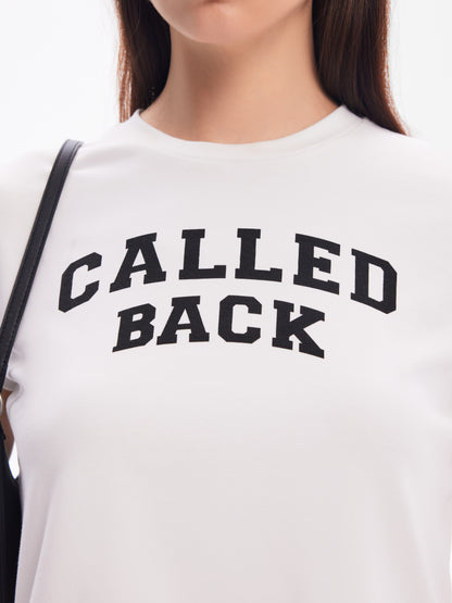 Letter Print Slim-Fit Tee