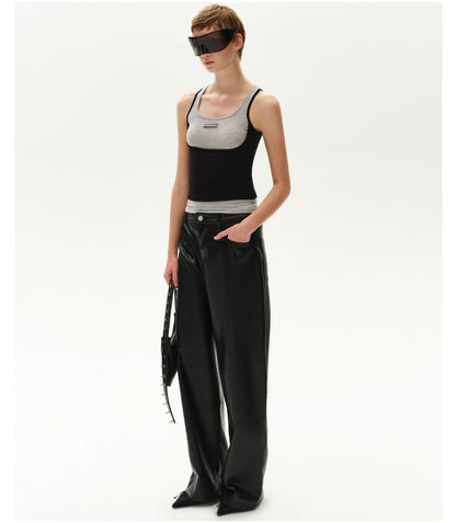 Layered-Look Sleeveless Top