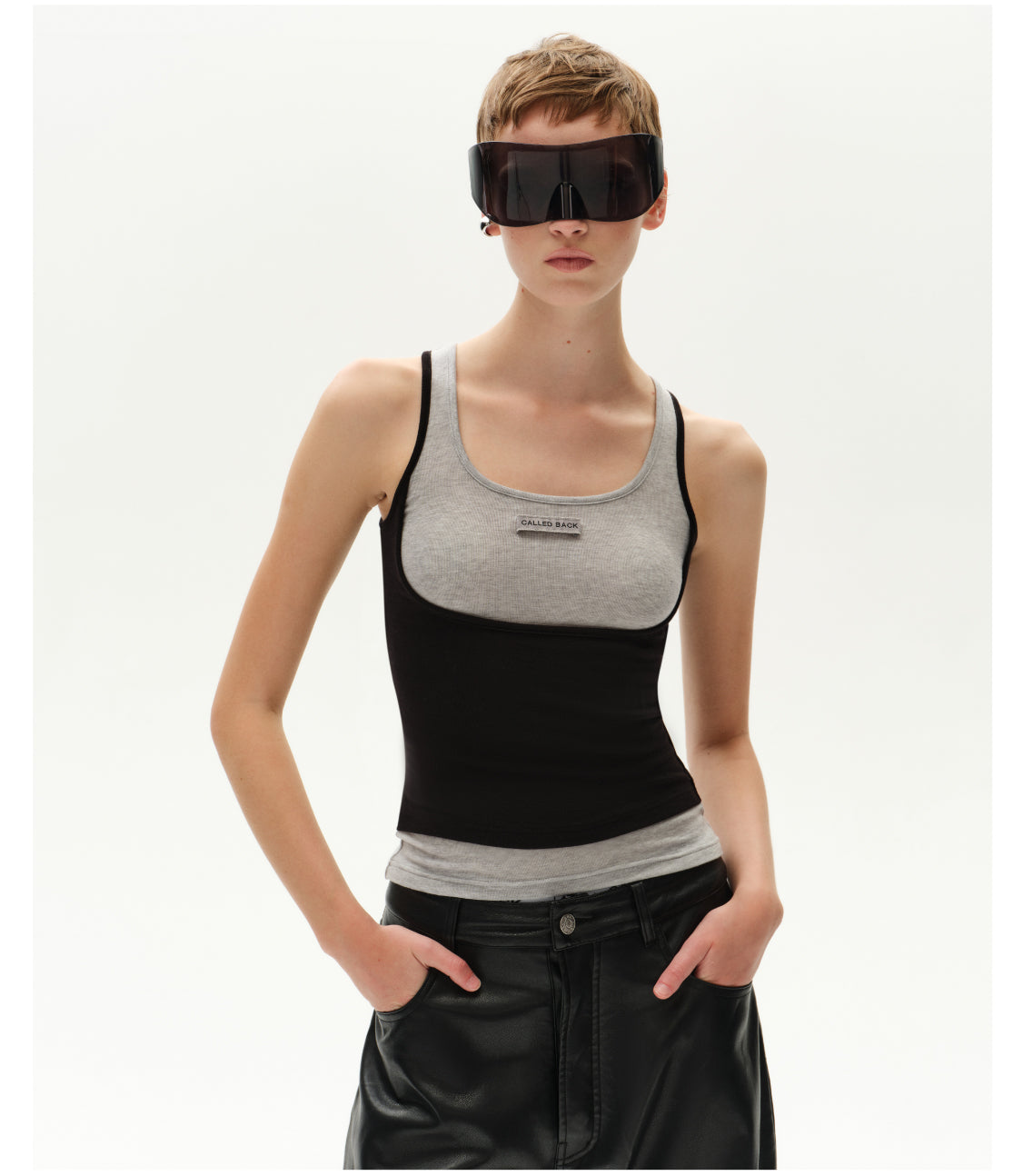 Layered-Look Sleeveless Top