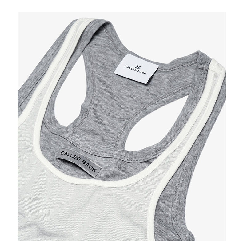 Two-Tone Mock Two-Piece Top